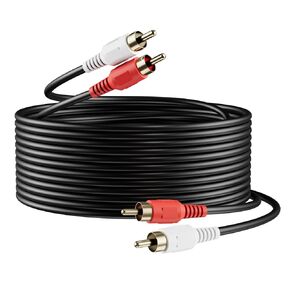 RCA Cable 10ft,2RCA Male to 2RCA Male,Audio Stereo Subwoofer Cable [Hi-Fi Sound] Auxiliary Audio Cord for Home Theater, HDTV, Amplifiers, Hi-Fi Systems,Speakers and etc
