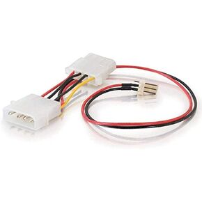 C2G Legrand Pass-Through Power Adapter Cable, 3 Pin to 4 Pin Adapter to Use as Computer Fan Adapter Cable, 6 Inch PC Fan Power Adapter, 1 Count, C2G 27078