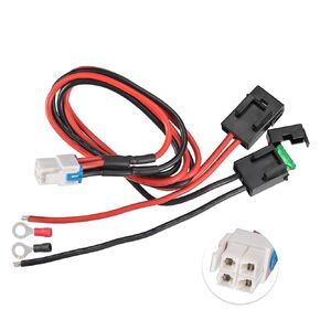 Superbat DC Power Supply Cable 4-Pin 12 AWG 12V 30A Short Wave Power Supply Cord Cable Adapter Fuse Wire for Yaesu Kenwood Icom Radios
