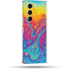 MightySkins Skin Compatible with Samsung Galaxy Z Fold 5 Full Wrap - Paint Currents | Protective, Durable, and Unique Vinyl Decal wrap Cover | Easy to Apply & Change Styles | Made in The USA