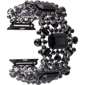 VIQIV Bling Bands متوافقة مع سوار ساعة Apple 38 مم 40 مم 41 مم 42 مم 44 مم 45 مم 49 مم Iwatch Series SE 9 8 7 6 5 4 3 2 Ultra، حزام معصم معدني أنيق من حجر الراين للنساء in Kuwait