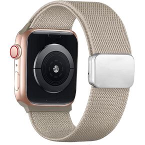 Magnetic Nylon for Apple Watch Band 40mm 41mm 45mm 44mm Ultra 2 49mm 38mm 42mm Women Men Kids,Stretchy Sport Loop Strap Elastic Wristband for iWatch Series 9 8 7 6 5 4 3 2 SE/2nd/Ultra