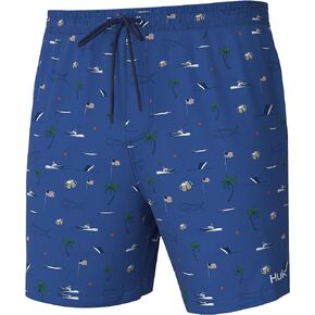 HUK Men's Kc Scott Patterned Volley Shorts, Performance Fishing Boardshorts