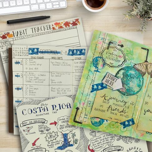 Travelers Notebook Inserts - 10.7 x 7 Inch (27 x 18cm) - Large Blank Unlined Travel Journal Refill - Set of 3 Pack - for Large Refillable Leather Travel Journals, Scratch Pads, Diary and Planners in Saudi Arabia