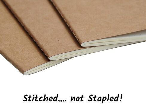 Travelers Notebook Inserts - 10.7 x 7 Inch (27 x 18cm) - Large Blank Unlined Travel Journal Refill - Set of 3 Pack - for Large Refillable Leather Travel Journals, Scratch Pads, Diary and Planners in Saudi Arabia