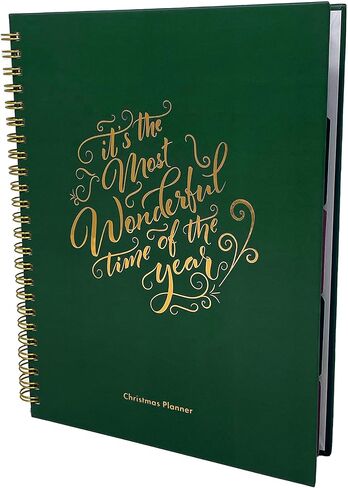 مخطط عيد الميلاد، دفتر ملاحظات بغلاف مقوى مقاس A5 - مثالي للميزانية - العد التنازلي الأسبوعي مع قائمة التسوق - مخطط الوجبات اليومية - ورق FSC 120 جرامًا للمتر المربع، 100 صفحة in Kuwait