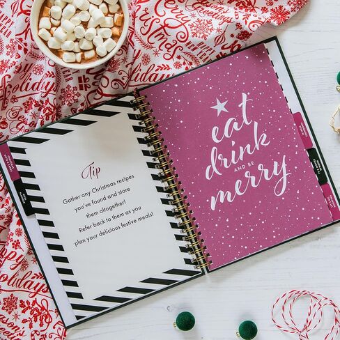 مخطط عيد الميلاد، دفتر ملاحظات بغلاف مقوى مقاس A5 - مثالي للميزانية - العد التنازلي الأسبوعي مع قائمة التسوق - مخطط الوجبات اليومية - ورق FSC 120 جرامًا للمتر المربع، 100 صفحة in Kuwait