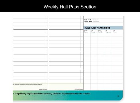 مخطط طلاب المدرسة الثانوية ثنائي اللغة مؤرخ للعام الدراسي 2024-2025، دفتر تاريخ كبير (8.5 بوصة × 11 بوصة) مع غطاء مصفوفة متوسط ​​كلاسيكي ثنائي اللغة in Kuwait