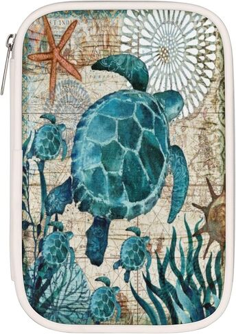 مقلمة على شكل سلحفاة بحر المحيط ذات سعة كبيرة، حقيبة أقلام رصاص، حقيبة أقلام قرطاسية متعددة الوظائف، حقيبة فرشاة مكياج لمكتب المدرسة in Kuwait