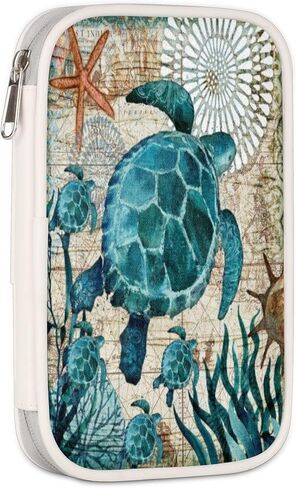 مقلمة على شكل سلحفاة بحر المحيط ذات سعة كبيرة، حقيبة أقلام رصاص، حقيبة أقلام قرطاسية متعددة الوظائف، حقيبة فرشاة مكياج لمكتب المدرسة in Kuwait