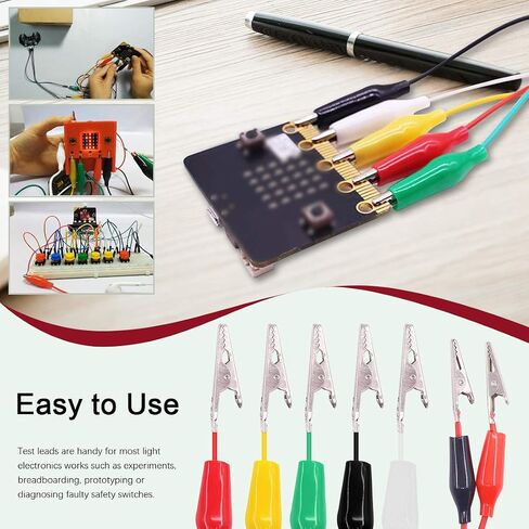 Hilitchi Pro Alligator Clips Assortment Kit Including Insulated Double-Ended Clips Test Leads & Flat/Barrel Alligator Clip & Clamps Alternatives Set for Experiment, Testing (Pack of 63) in Saudi Arabia