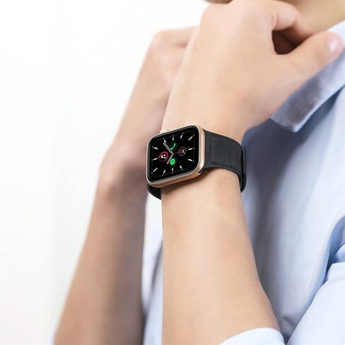 INI جديد لعام 2023 متوافق مع سوار ساعة Apple 100% من الجلد المحبب بالكامل وصلة مغناطيسية لسلسلة Ultra 2 9 8 7 6 5 4 3 SE مقاس 49 مم 45 مم 44 مم 42 مم 41 مم 40 مم 38 مم للرجال والنساء in Kuwait