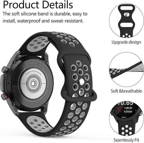 Meliya Bands Compatible with Garmin Vivoactive 4 Watch Band, Garmin Venu 3 / Venu 2 Watch Band Women Men, Soft Silicone Sport Replacement Strap for Garmin Venu 3, Venu 2, Vivoactive 4, Forerunner 745 / 265 / 255 Music Smart Watch in Kuwait