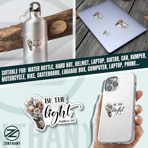 (3 قطع) ملصق Be The Light، ملصق ماثيو 5:14 الإيمان المسيحي ملصقات آية الكتاب المقدس الإيمان الديني 2 بوصة ملصق فينيل مقاوم للماء لزجاجة مياه الكمبيوتر المحمول هدايا صلبة لها 2 بوصة in Saudi Arabia