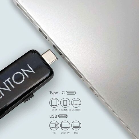 Centon Electronics S1-U3D2-16G Centon Datastick OTG USB 3.0 [USB A + USB C] 16GB, Black in Saudi Arabia