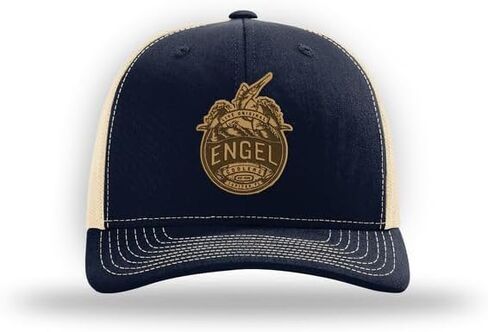 قبعة سائق الشاحنة إنجل كحلي وكاكي 112 من ريتشاردسون سبورتس رقعة جلدية على شكل سمكة أبو شراع in Kuwait