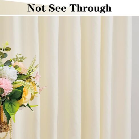 10x10FT Ivory Backdrop Curtains for Party, 2 Panels 5x10FT Thick Polyester Backdrop Drapes, Wrinkle Resistant Photography Background Drapes for Wedding Birthday Home Decoration in Saudi Arabia