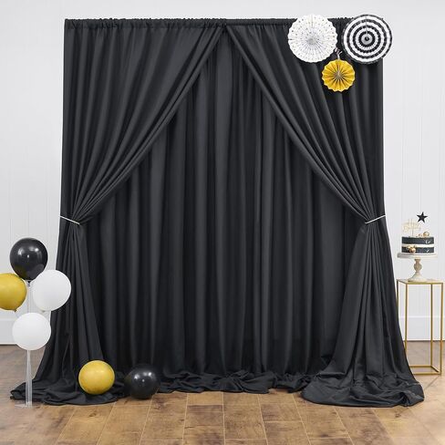 10x10FT Ivory Backdrop Curtains for Party, 2 Panels 5x10FT Thick Polyester Backdrop Drapes, Wrinkle Resistant Photography Background Drapes for Wedding Birthday Home Decoration in Saudi Arabia