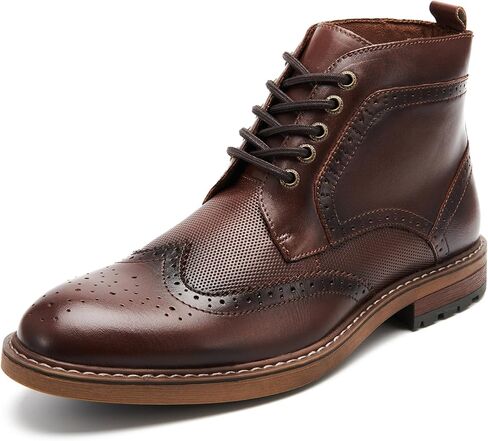 Arkbird Men's Wingtip Oxford Dress Boots Casual Leather Mid-Top Ankle Boots for Men in Saudi Arabia