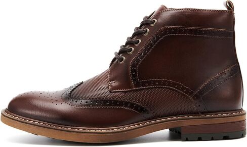 Arkbird Men's Wingtip Oxford Dress Boots Casual Leather Mid-Top Ankle Boots for Men in Saudi Arabia