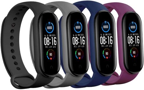 أساور Baaletc لـ Xiaomi Mi Band 5 Strap / Mi Band 6 Band Strap / Amazfit Band 5 حزام بديل لسوار المعصم Xiaomi Mi Band 5 الملحقات حزام ساعة للرجال والنساء Xiaomi 5 in Kuwait
