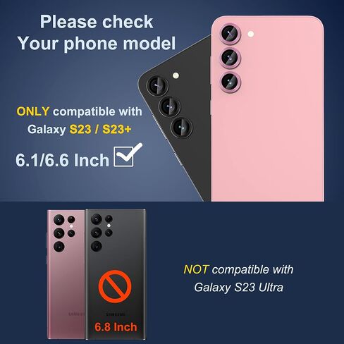 Suoman for Samsung Galaxy S23/ S23 Plus Camera Lens Protector,Tempered Glass Camera Lens Protector Cover for Samsung Galaxy S23/ S23 Plus 5G 6.1 Inch [Metal CD Lines] - CD - Black in Saudi Arabia