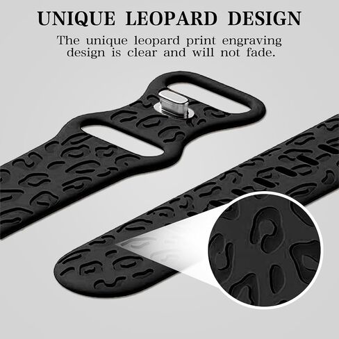 Leopard Engraved Band Compatible with Google Pixel Watch Band,Premium Soft Silicone Cheetah Sport Replacement Strap for Google Pixel Watch 2/1 Women Men Christmas in Saudi Arabia