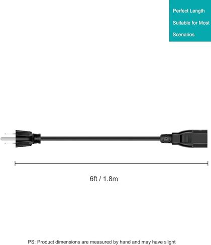 سلك طاقة تيار متردد متوافق مع Dynex TV DX-26L150A11 DX-LCD32-09 DX-L42-10A DX-55L150A11 DX-37L150A11 DX-32L150A11 DX-40L261A12 والمزيد (استبدال كابل 3 شوكات) in Kuwait