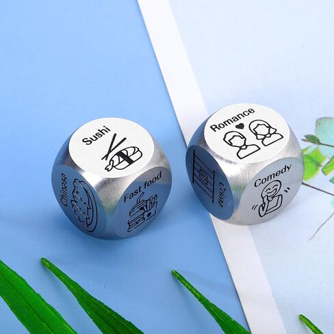 Funny for Wife Anniversary for Couple Funny Date Night Ideas Gift for Boyfriend Girlfriend Food Decision Dice 11th Anniversary Steel Gifts for Wife Husband Christmas Birthday Gifts in Saudi Arabia