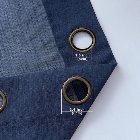 ستائر غرفة المعيشة KOUFALL بطول 63 بوصة للنوافذ مكونة من لوحتين ستائر برونزية شبه شفافة لغرفة النوم باللون البيج in Kuwait