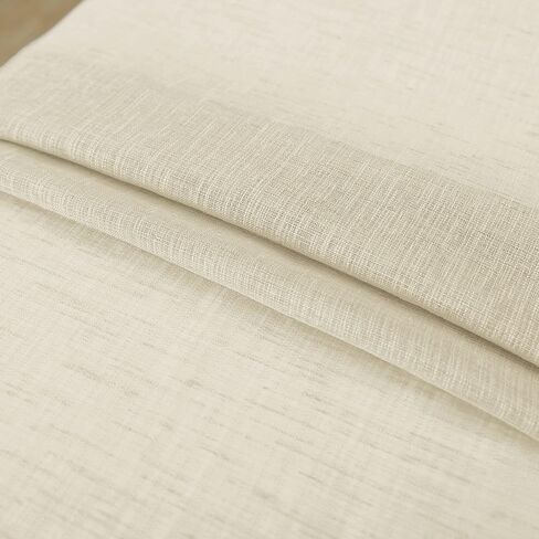 ستائر غرفة المعيشة KOUFALL بطول 63 بوصة للنوافذ مكونة من لوحتين ستائر برونزية شبه شفافة لغرفة النوم باللون البيج in Kuwait