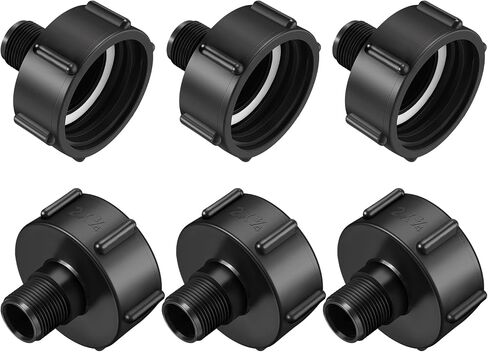275 330 Gallon IBC Tote Adapter 2" Coarse Thread x 3/4" Garden Hose Male IBC Tote Fitting Drain Adapter Water Tank Hose Adapter(2 Pieces) in Saudi Arabia