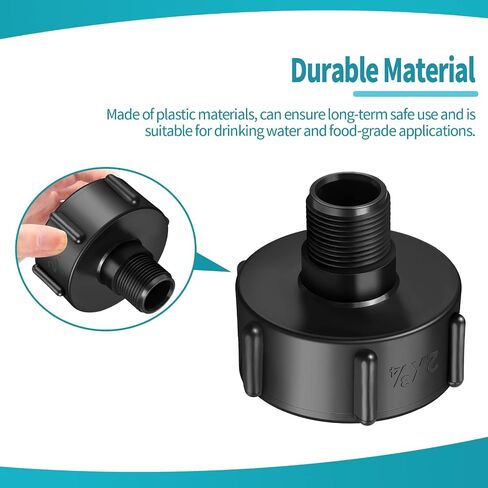 275 330 Gallon IBC Tote Adapter 2" Coarse Thread x 3/4" Garden Hose Male IBC Tote Fitting Drain Adapter Water Tank Hose Adapter(2 Pieces) in Saudi Arabia