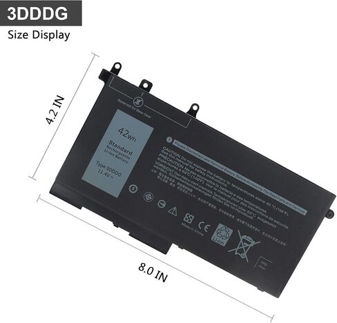 42Wh 3DDDG Laptop Battery Compatible with Dell Latitude 5280 5288 5480 5490 5580 5590 5491 5591 5488 5495 E5280 E5288 E5480 E5490 E5580 E5590 Precision 3520 3530 Series 080JT9 03VC9Y in Saudi Arabia
