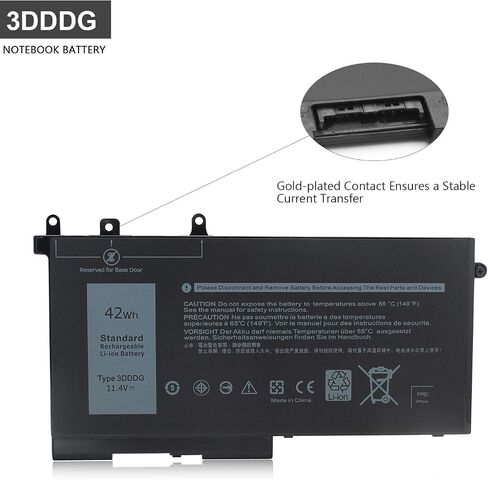 42Wh 3DDDG Laptop Battery Compatible with Dell Latitude 5280 5288 5480 5490 5580 5590 5491 5591 5488 5495 E5280 E5288 E5480 E5490 E5580 E5590 Precision 3520 3530 Series 080JT9 03VC9Y in Saudi Arabia