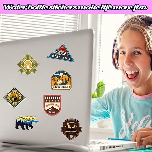 52 قطعة من ملصقات الهاتف المحمول لزجاجة المياه، رائد فضاء جميل، ملصقات عنصر مكوك الفضاء، ملصقات كرتونية للكمبيوتر المحمول، مناسبة للأطفال والمراهقين in Kuwait