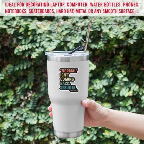 LECATI-3 قطع - عادي لا يعود يسوع هو ملصق ديني المسيح هدايا الله للكمبيوتر المحمول والكمبيوتر المحمول وزجاجة المياه وخوذة النافذة الممتصة للصدمات، ملصقات 3 × 4 بوصة in Kuwait