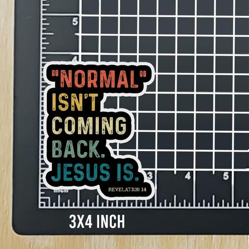 LECATI-3 قطع - عادي لا يعود يسوع هو ملصق ديني المسيح هدايا الله للكمبيوتر المحمول والكمبيوتر المحمول وزجاجة المياه وخوذة النافذة الممتصة للصدمات، ملصقات 3 × 4 بوصة in Kuwait