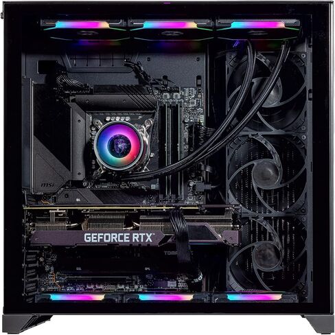 كمبيوتر مكتبي للألعاب Velztorm Orix (Intel i9-12900K 16-Core، 16GB DDR5 4800MHz RAM، 512GB PCIe SSD + 1TB HDD (3.5)، GeForce RTX 4070 Super 12GB، WiFi، Bluetooth، أسود، Win 10 Home) in Kuwait