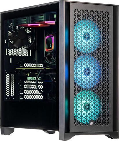 كمبيوتر سطح المكتب Velztorm Rivex للألعاب (Intel i9-12900K 16-Core، 16GB DDR5 4800MHz RAM، 1TB PCIe SSD + 1TB HDD (3.5)، GeForce RTX 4070 Super 12GB، WiFi، Bluetooth، أسود، Win 11 Home) in Kuwait