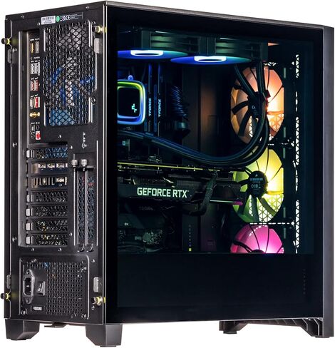 كمبيوتر سطح المكتب Velztorm Rivex للألعاب (Intel i9-12900K 16-Core، 16GB DDR5 4800MHz RAM، 1TB PCIe SSD + 1TB HDD (3.5)، GeForce RTX 4070 Super 12GB، WiFi، Bluetooth، أسود، Win 11 Home) in Kuwait