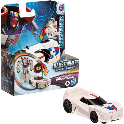 Transformers Toys EarthSpark 1-Step Flip Changer Breakdown, 4-Inch Action Figure, Robot Toys for Boys and Girls Ages 6 and Up in Saudi Arabia