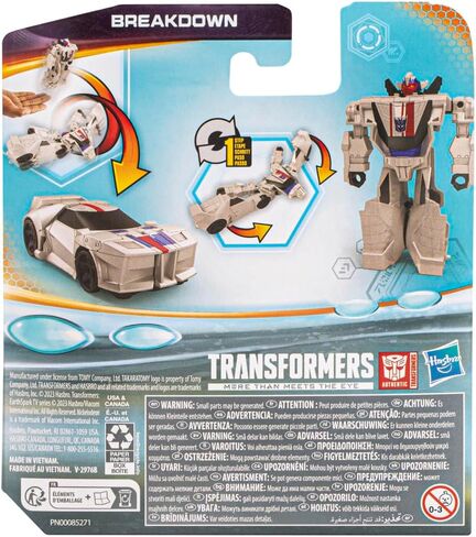 Transformers Toys EarthSpark 1-Step Flip Changer Breakdown, 4-Inch Action Figure, Robot Toys for Boys and Girls Ages 6 and Up in Saudi Arabia