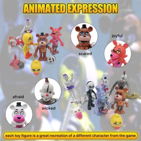 Action Figure Toy, 18 Pcs Game Figures Toys, Movable Joints Toys Dolls, Collectible Figure Gifts for Kids and Cake Toppers in Saudi Arabia