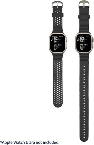 حزام Oceanic+ لساعة Apple Watch Ultra وUltra 2 | يتضمن شريطين - أحدهما للاستخدام أثناء الغوص والآخر للارتداء اليومي | 45 ملم | مادة سيليكون مريحة in Kuwait