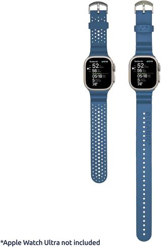 حزام Oceanic+ لساعة Apple Watch Ultra وUltra 2 | يتضمن شريطين - أحدهما للاستخدام أثناء الغوص والآخر للارتداء اليومي | 45 ملم | مادة سيليكون مريحة in Kuwait