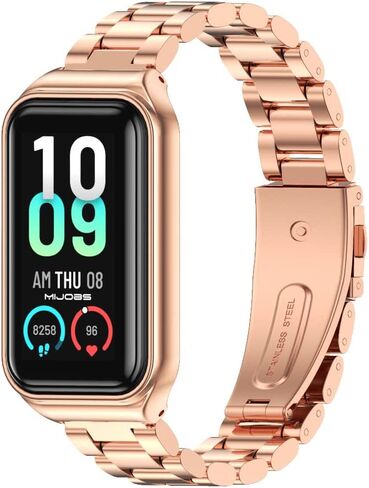 حزام MIJOBS لساعة Amazfit Band 7 المعدنية البديلة، حزام ساعة متوافق مع ساعة Amazfit 7 الذكية لتتبع اللياقة البدنية in Saudi Arabia