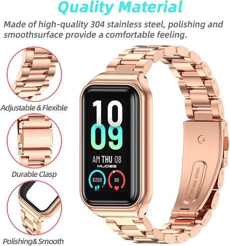 حزام MIJOBS لساعة Amazfit Band 7 المعدنية البديلة، حزام ساعة متوافق مع ساعة Amazfit 7 الذكية لتتبع اللياقة البدنية in Saudi Arabia