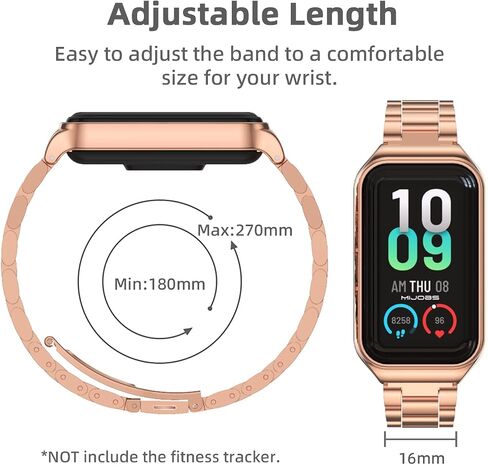 حزام MIJOBS لساعة Amazfit Band 7 المعدنية البديلة، حزام ساعة متوافق مع ساعة Amazfit 7 الذكية لتتبع اللياقة البدنية in Saudi Arabia