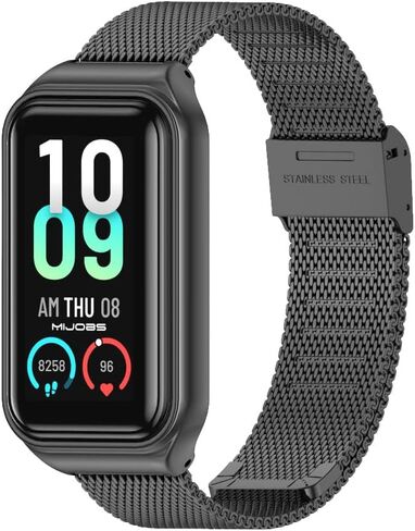 حزام MIJOBS لساعة Amazfit Band 7 المعدنية البديلة، حزام ساعة متوافق مع ساعة Amazfit 7 الذكية لتتبع اللياقة البدنية in Saudi Arabia